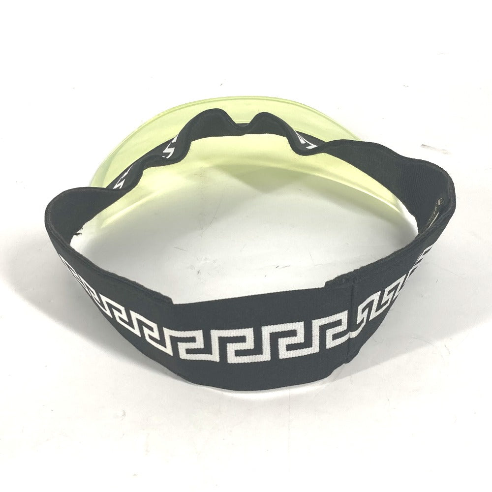 VERSACE Sun visor , Chloride Plastics yellow Medusa logo Women Used Authentic