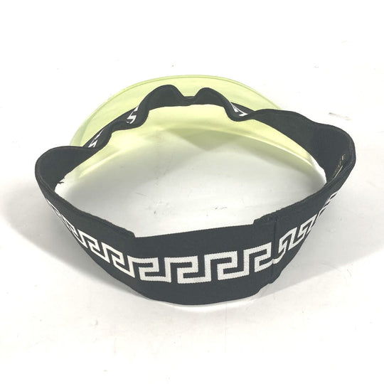 VERSACE Sun visor , Chloride Plastics yellow Medusa logo Women Used Authentic