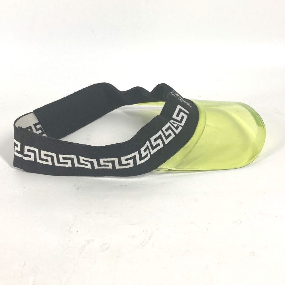 VERSACE Sun visor , Chloride Plastics yellow Medusa logo Women Used Authentic