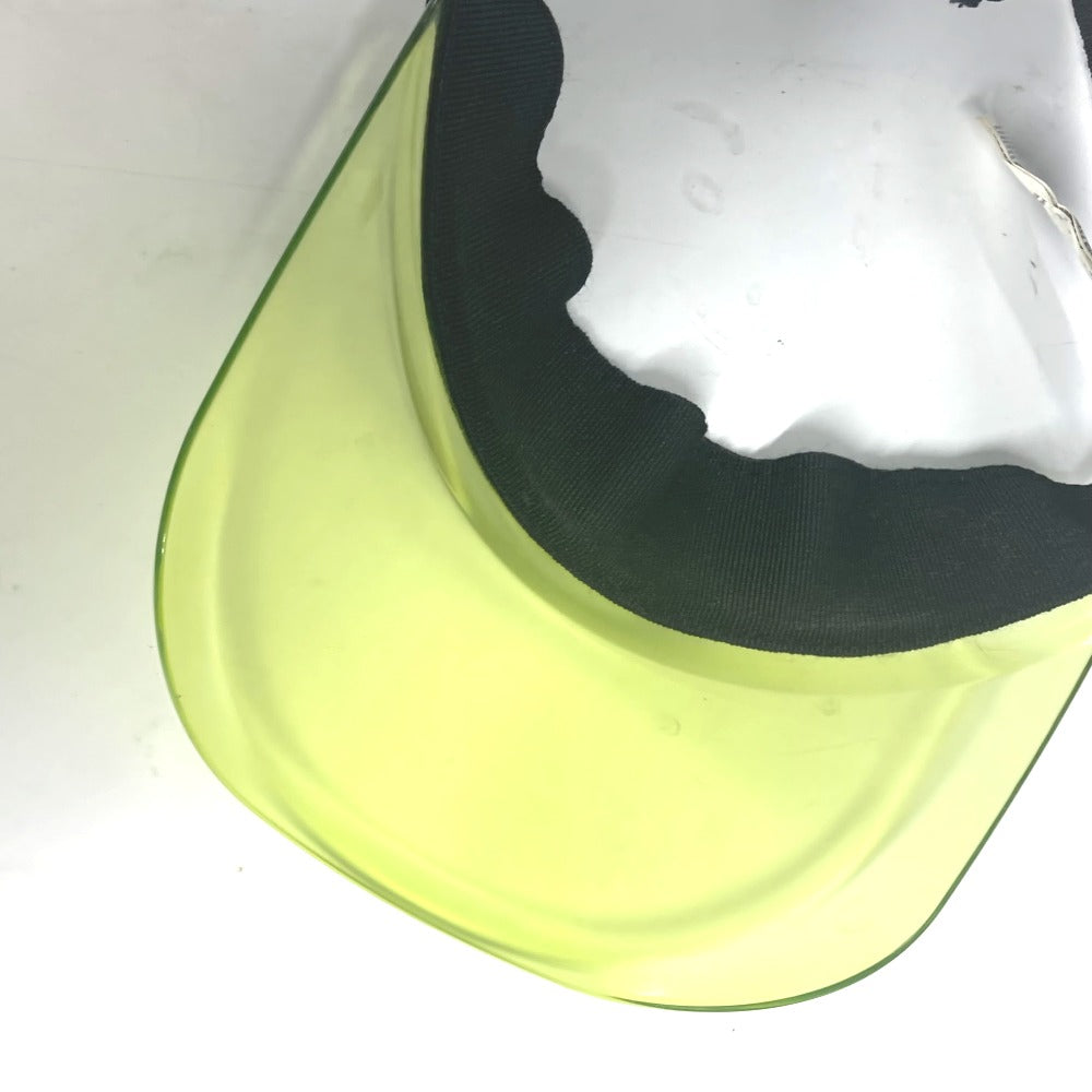 VERSACE Sun visor , Chloride Plastics yellow Medusa logo Women Used Authentic