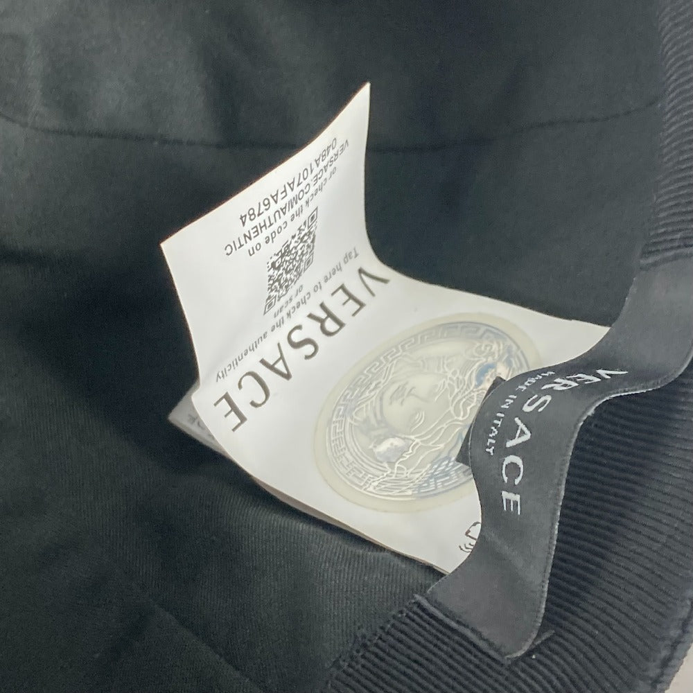 VERSACE cap cotton black Medusa logo mens 59 Used Authentic
