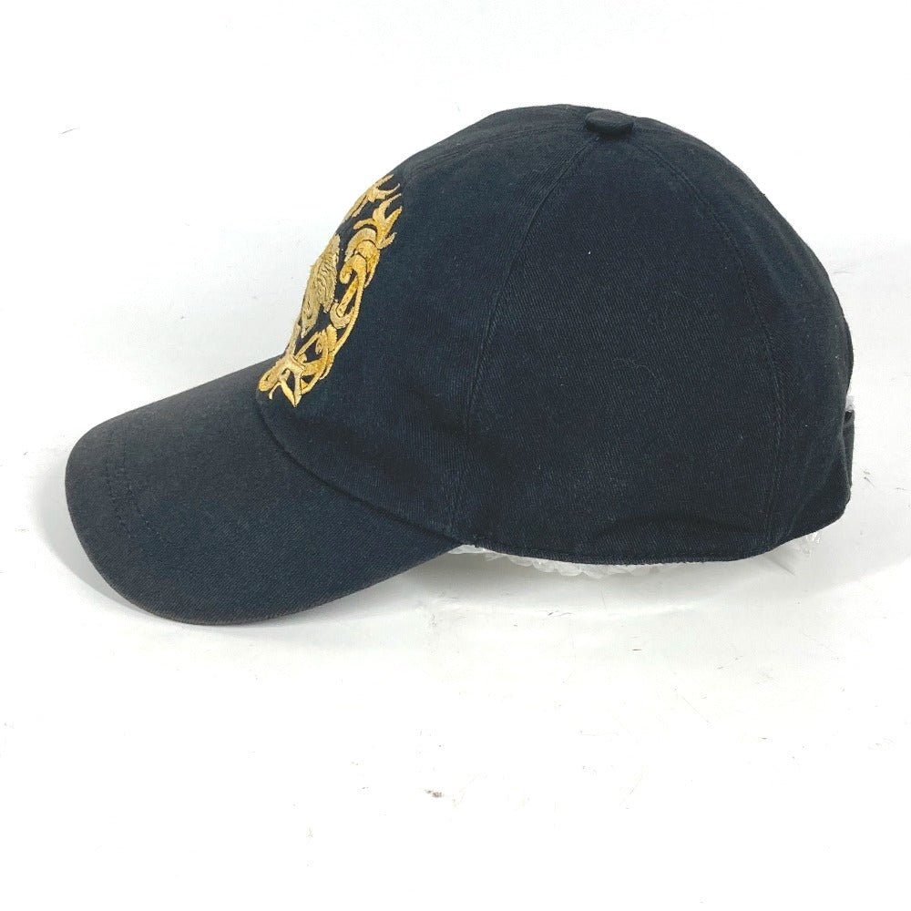 VERSACE cap cotton black Medusa logo mens 59 Used Authentic