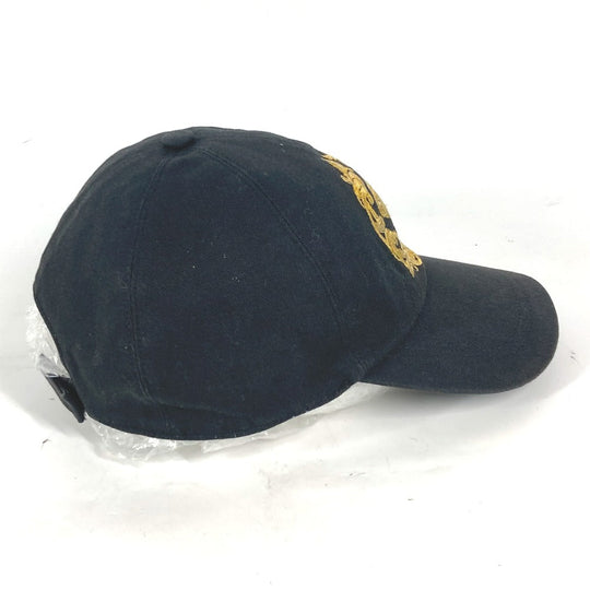 VERSACE cap cotton black Medusa logo mens 59 Used Authentic