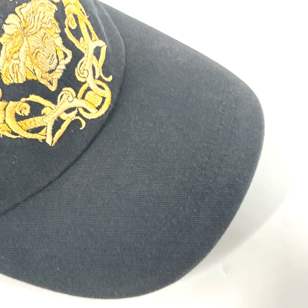VERSACE cap cotton black Medusa logo mens 59 Used Authentic
