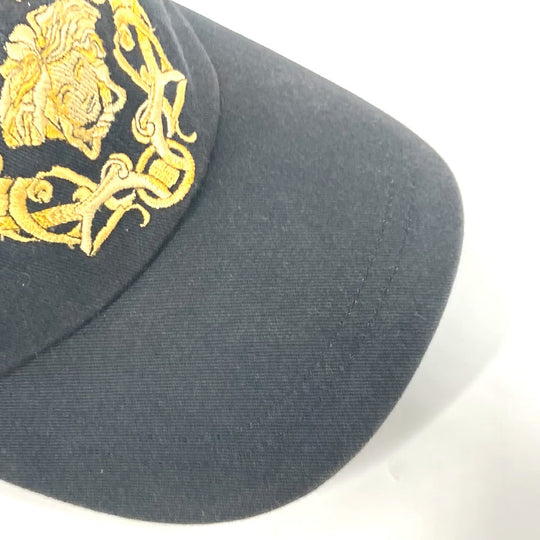 VERSACE cap cotton black Medusa logo mens 59 Used Authentic