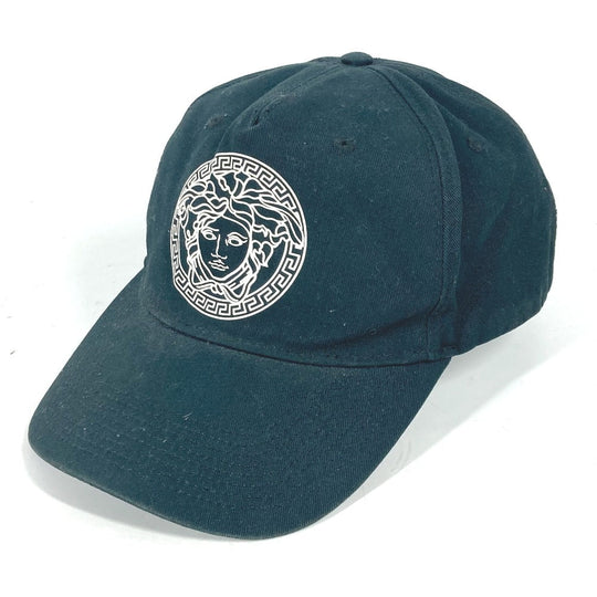 VERSACE cap cotton green By color Medusa logo mens 59 Used Authentic