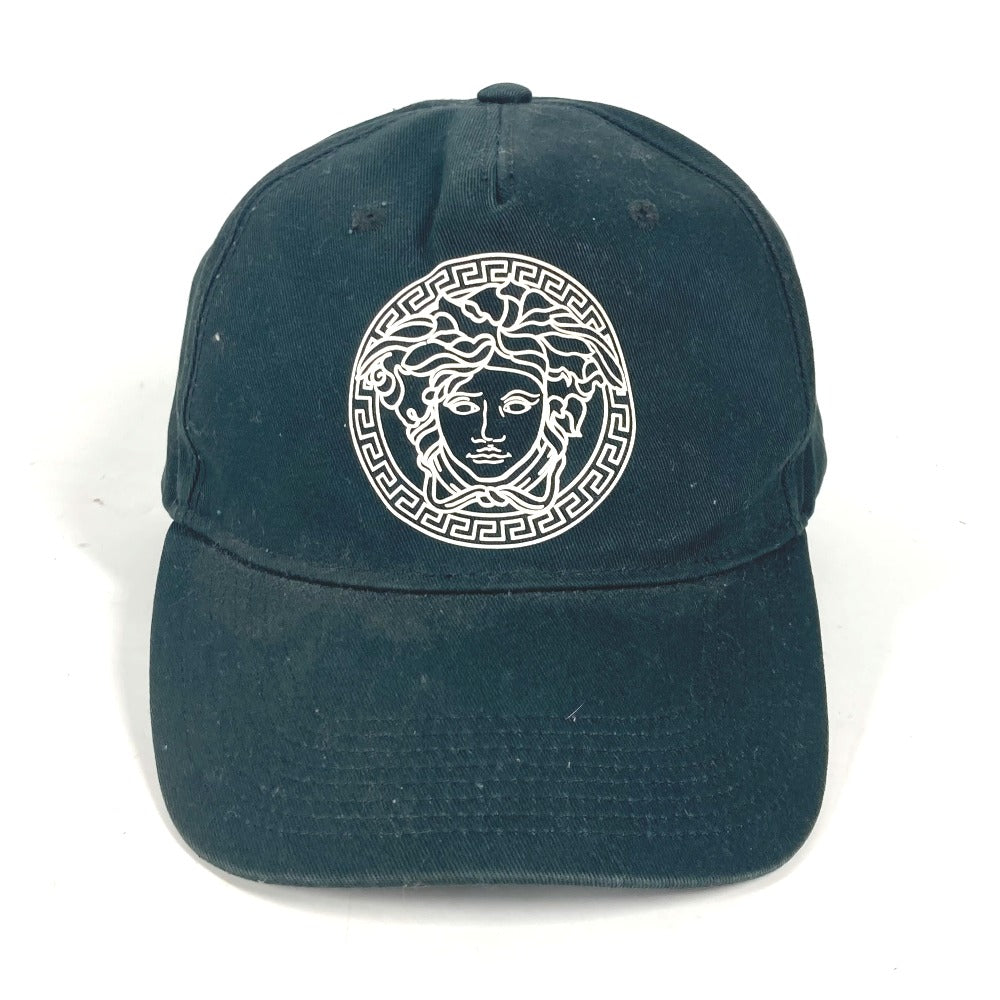 VERSACE cap cotton green By color Medusa logo mens 59 Used Authentic