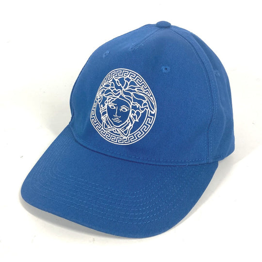 VERSACE cap cotton blue Bicolor logo Medusa unisex(Unisex) 58 Used Authentic
