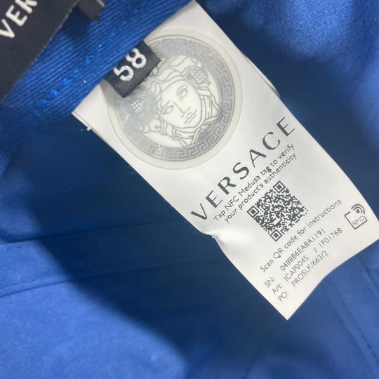VERSACE cap cotton blue Bicolor logo Medusa unisex(Unisex) 58 Used Authentic