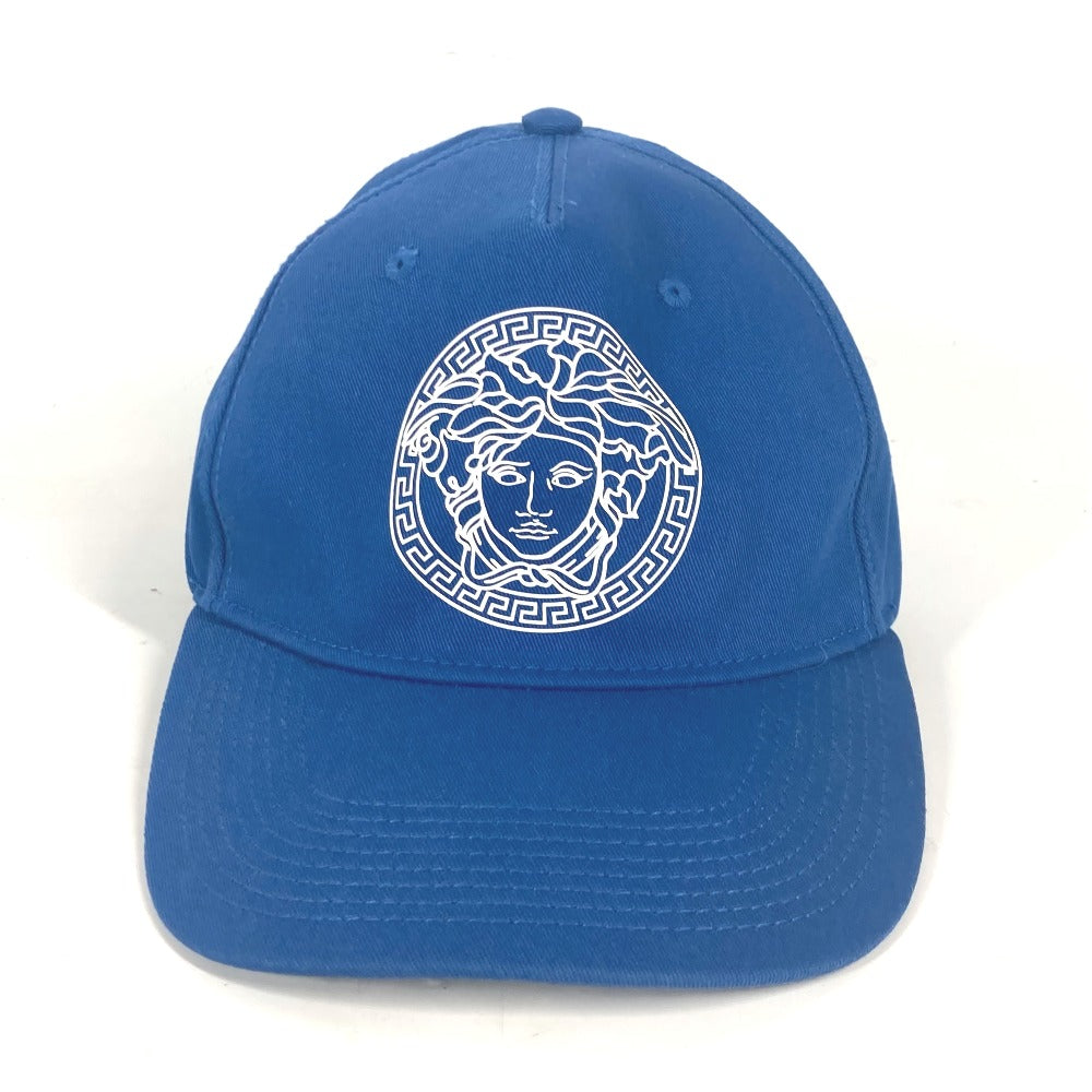 VERSACE cap cotton blue Bicolor logo Medusa unisex(Unisex) 58 Used Authentic