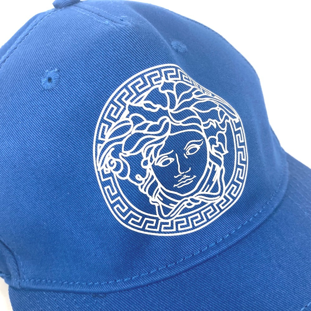 VERSACE cap cotton blue Bicolor logo Medusa unisex(Unisex) 58 Used Authentic