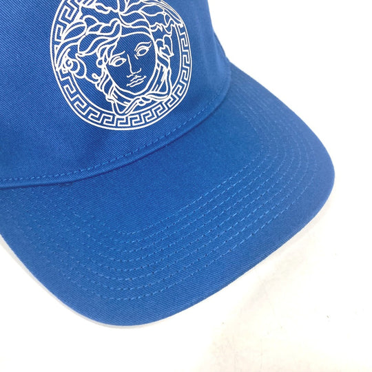 VERSACE cap cotton blue Bicolor logo Medusa unisex(Unisex) 58 Used Authentic