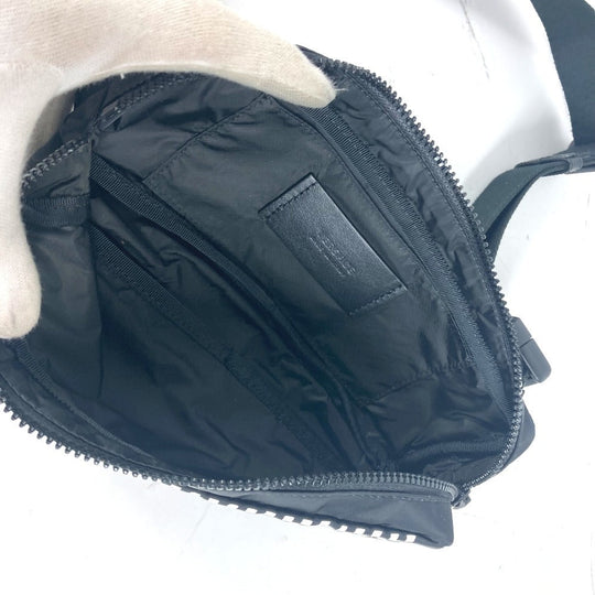 VERSACE Sling bag Nylon black By color logo unisex(Unisex) Used Authentic