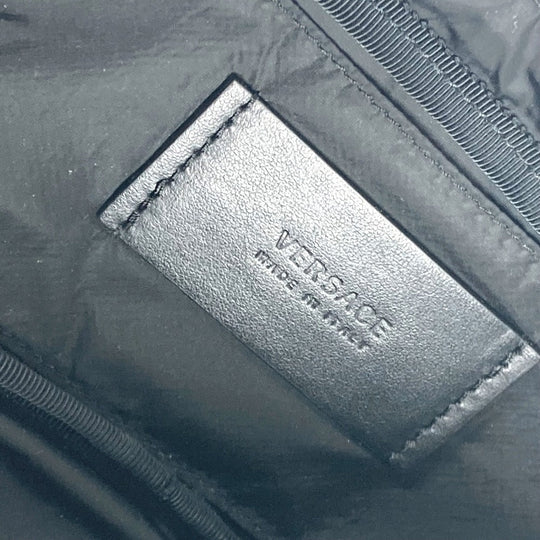 VERSACE Sling bag Nylon black By color logo unisex(Unisex) Used Authentic