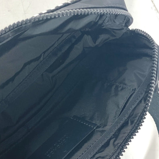 VERSACE Sling bag Nylon black By color logo unisex(Unisex) Used Authentic
