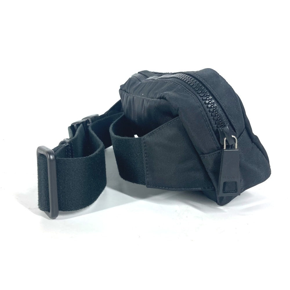 VERSACE Sling bag Nylon black By color logo unisex(Unisex) Used Authentic