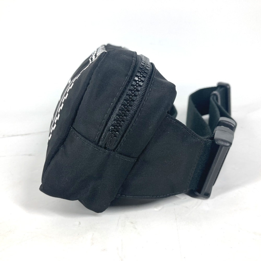 VERSACE Sling bag Nylon black By color logo unisex(Unisex) Used Authentic