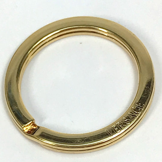 VERSACE key ring metal gold Greca logo key chain