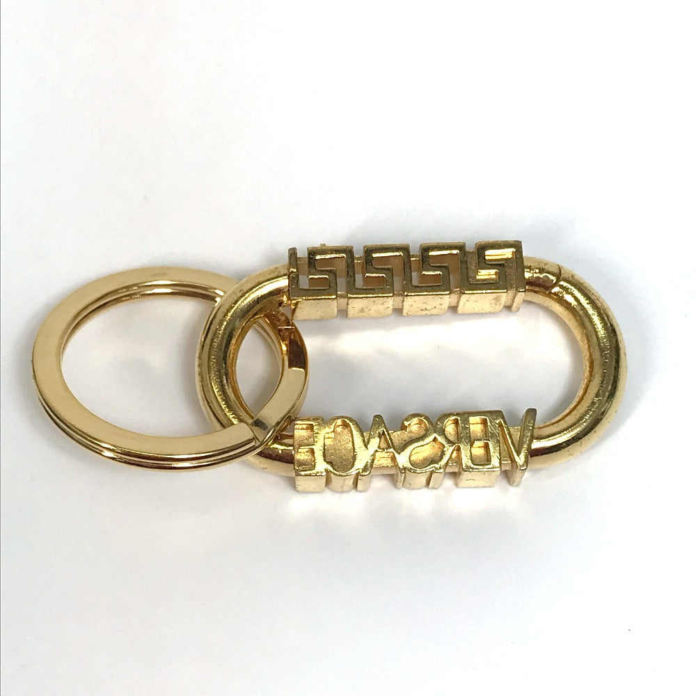 VERSACE key ring metal gold Greca logo key chain