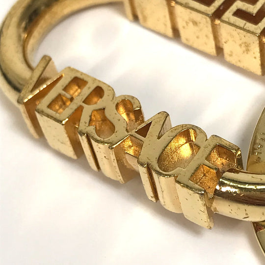 VERSACE key ring metal gold Greca logo key chain