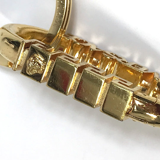 VERSACE key ring metal gold Greca logo key chain
