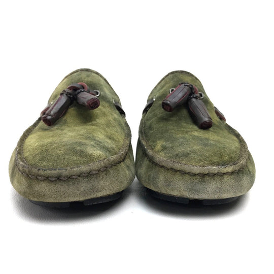 Berluti loafers suede green Flat shoes Tassel moccasins mens 6 Used Authentic