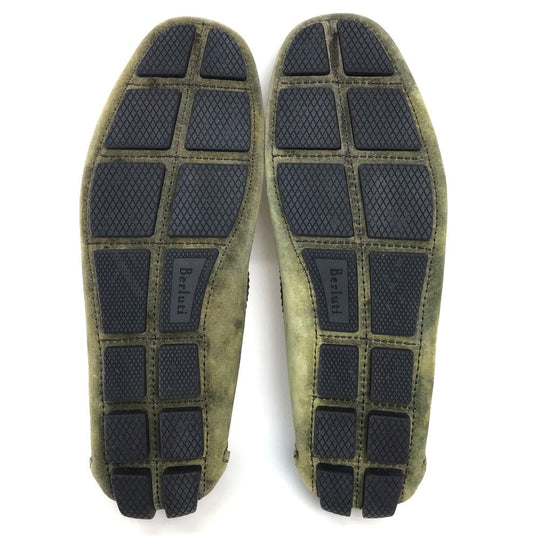 Berluti loafers suede green Flat shoes Tassel moccasins mens 6 Used Authentic