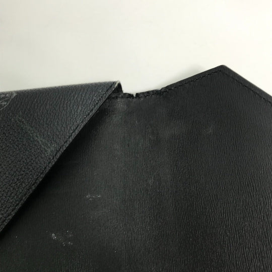 Berluti Clutch bag leather black logo mens Used Authentic