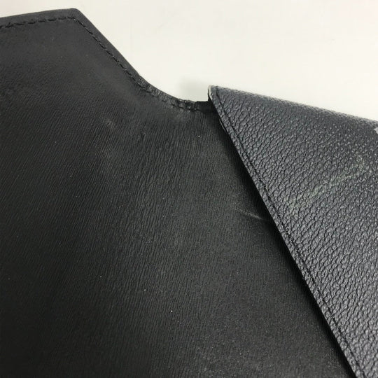 Berluti Clutch bag leather black logo mens Used Authentic