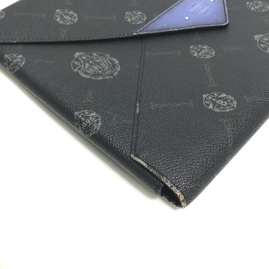 Berluti Clutch bag leather black logo mens Used Authentic