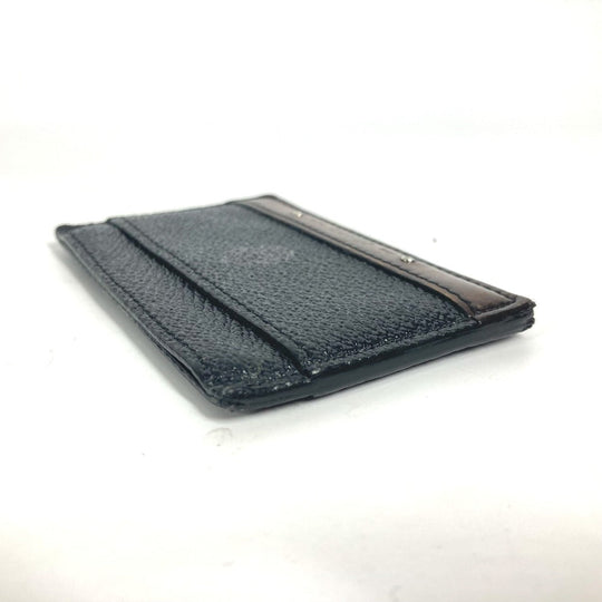 Berluti Card Case Leather / PVC black logo mens Used Authentic