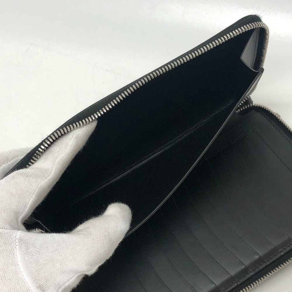 Berluti Long Wallet Purse leather black Calligraphy