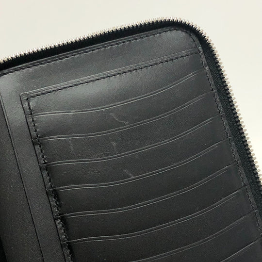 Berluti Long Wallet Purse leather black Calligraphy