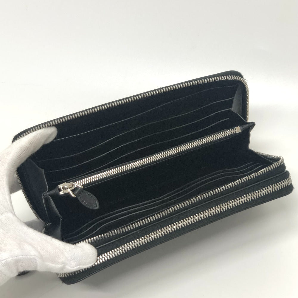 Berluti Long Wallet Purse leather black Calligraphy