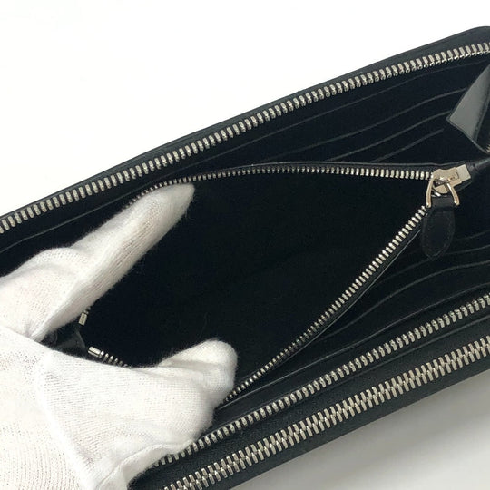 Berluti Long Wallet Purse leather black Calligraphy