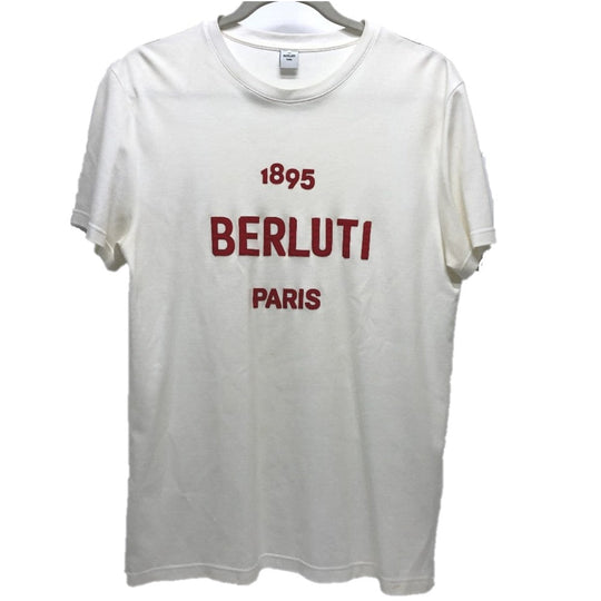 Berluti Short sleeve T-shirt cotton white logo Japan limited Women ‚k Used Authentic