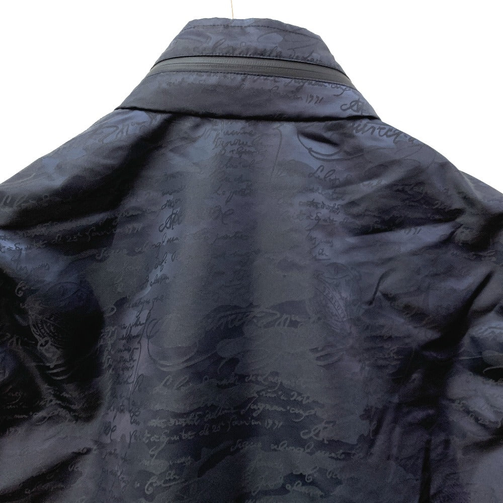 Berluti Hoodie Nylon Navy tops Calligraphy mens A48 Used Authentic