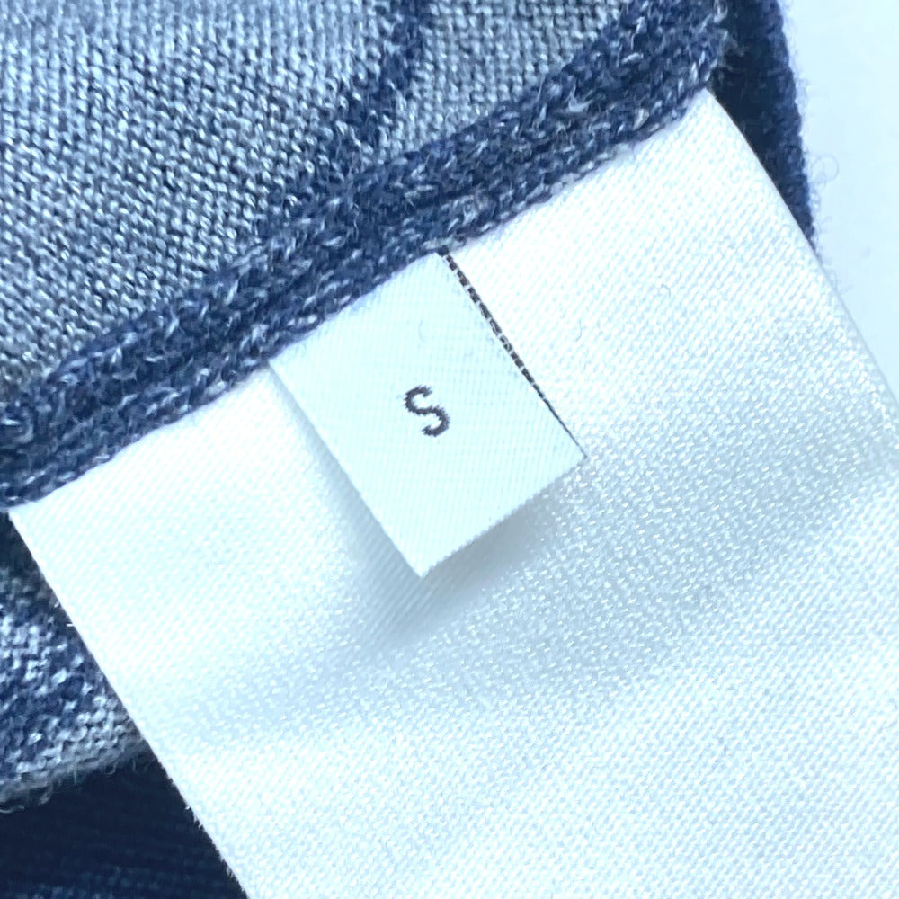 Berluti sweater R19KRL135 wool Navy long sleeve apparel tops knits All-over pattern with language logo mens S Used Authentic
