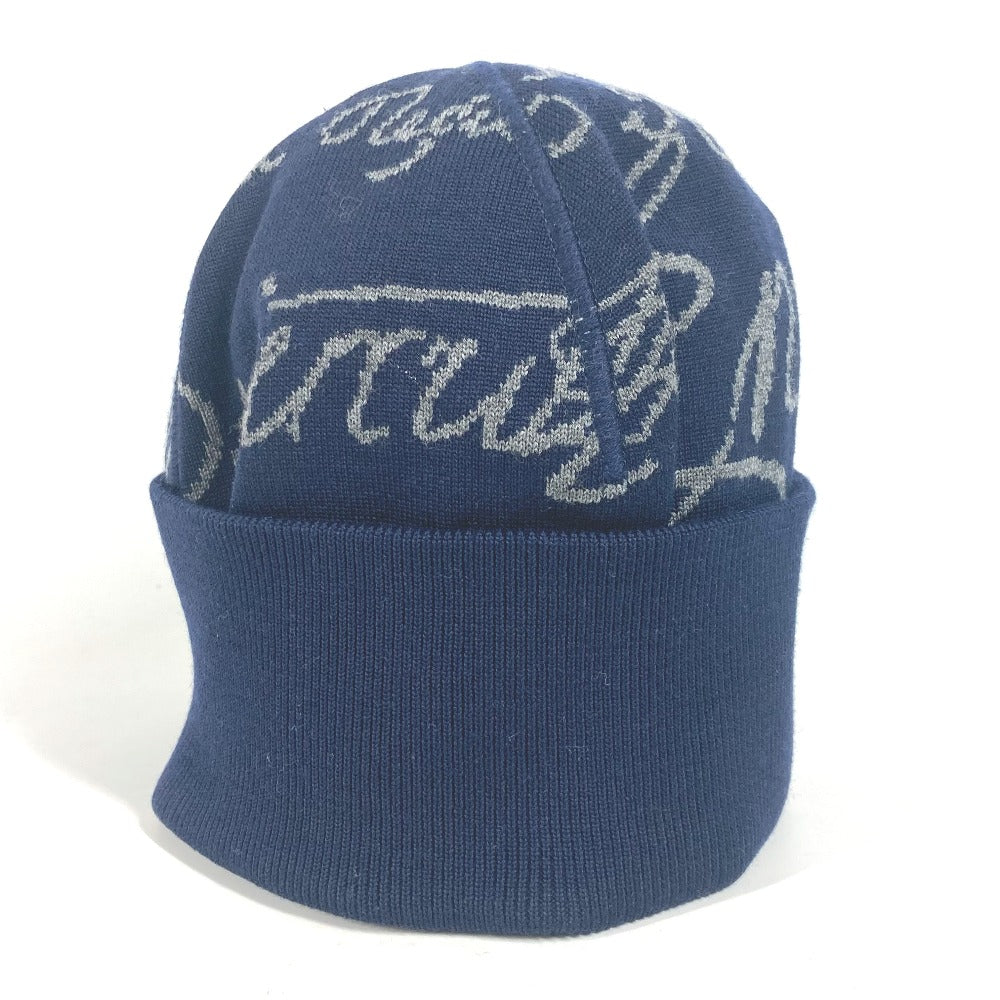 Berluti Knit hat Wool, Polyamide Navy Calligraphy mens Used Authentic