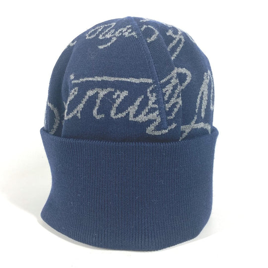 Berluti Knit hat Wool, Polyamide Navy Calligraphy mens Used Authentic