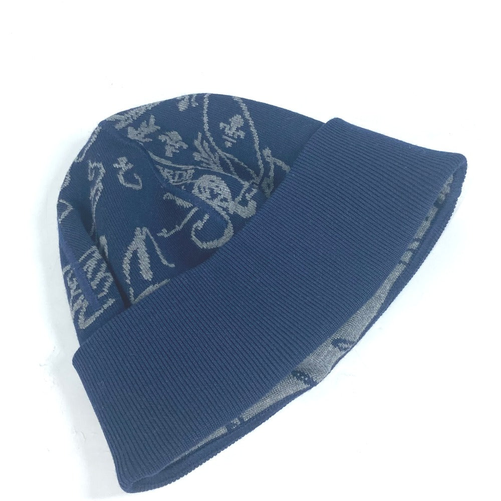 Berluti Knit hat Wool, Polyamide Navy Calligraphy mens Used Authentic