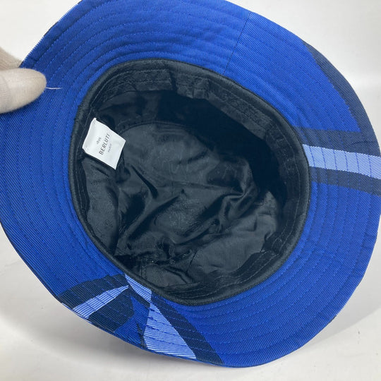 Berluti hat cotton blue Pattern design mens L Used Authentic