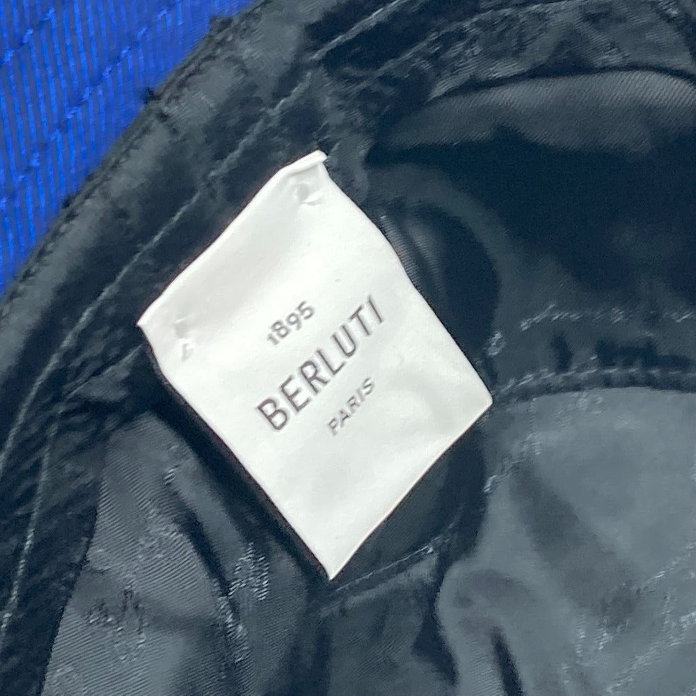 Berluti hat cotton blue Pattern design mens L Used Authentic