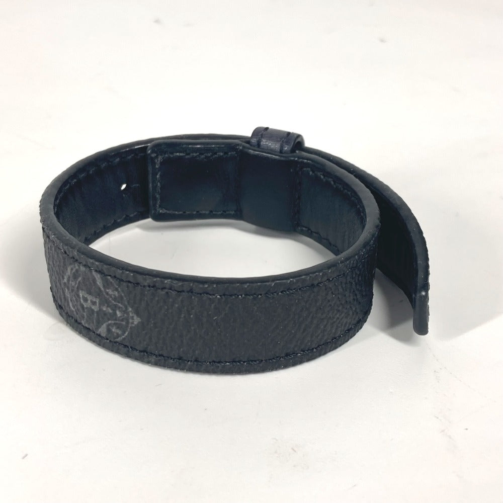 Berluti bracelet leather black Bangle accessories logo mens Used Authentic
