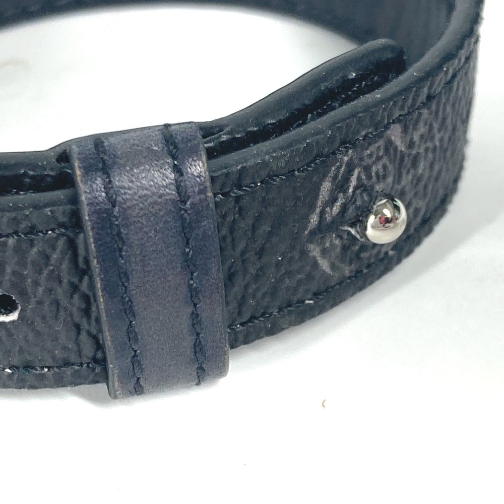 Berluti bracelet leather black Bangle accessories logo mens Used Authentic