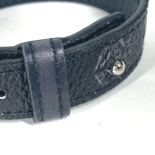 Berluti bracelet leather black Bangle accessories logo mens Used Authentic