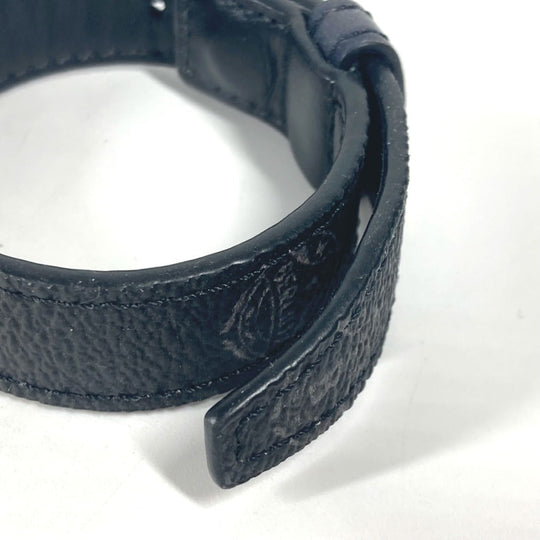 Berluti bracelet leather black Bangle accessories logo mens Used Authentic