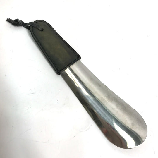 Berluti Shoehorn Leather, Metal khaki Shoehorn mens Used Authentic