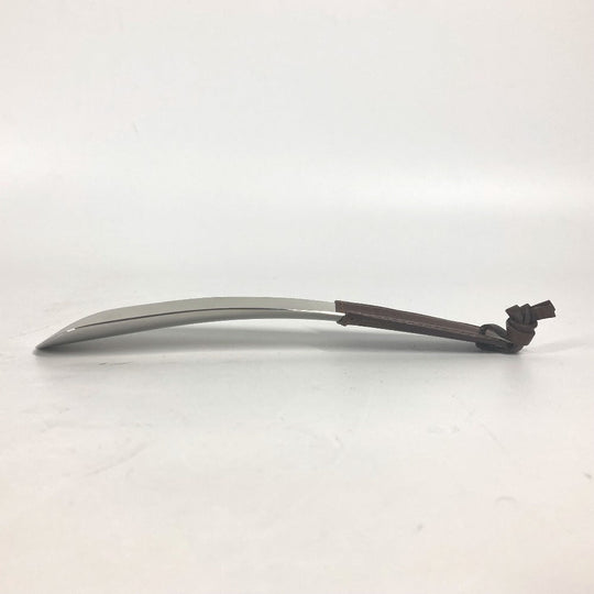 Berluti Shoehorn Metal, Leather Silver logo shoehorn