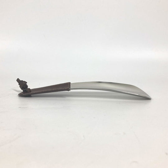 Berluti Shoehorn Metal, Leather Silver logo shoehorn